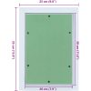 Accesspanel med aluminiumram och gipsskiva 200x300 mm vidaXL 350 x 250 x 12.5 mm – miniatyr 10