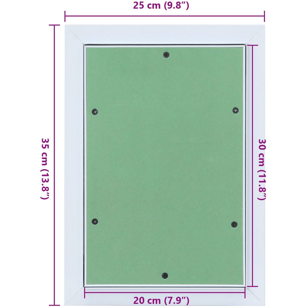 Accesspanel med aluminiumram och gipsskiva 200x300 mm vidaXL 350 x 250 x 12.5 mm – bild 10