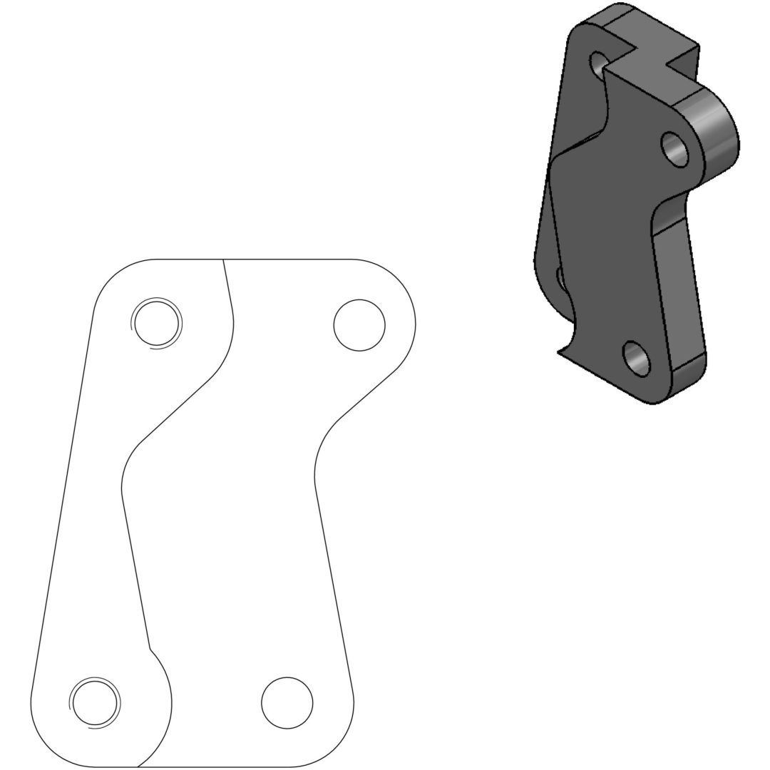 Adapter Bromsok MOTO-MASTER 320 MM