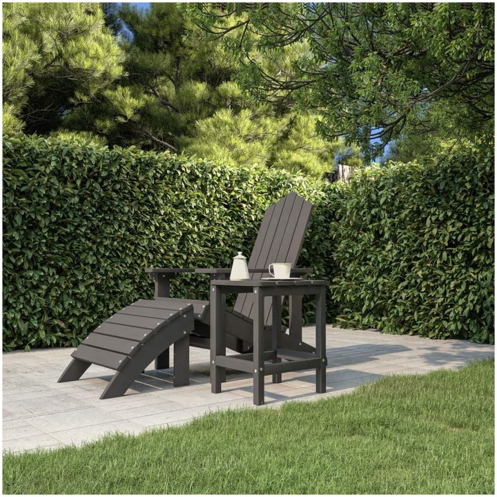 Adirondack bord antracit 38x38x46 cm HDPE vidaXL – bild 3