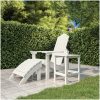 Adirondack bord vit 38x38x46 cm HDPE vidaXL – miniatyr 3