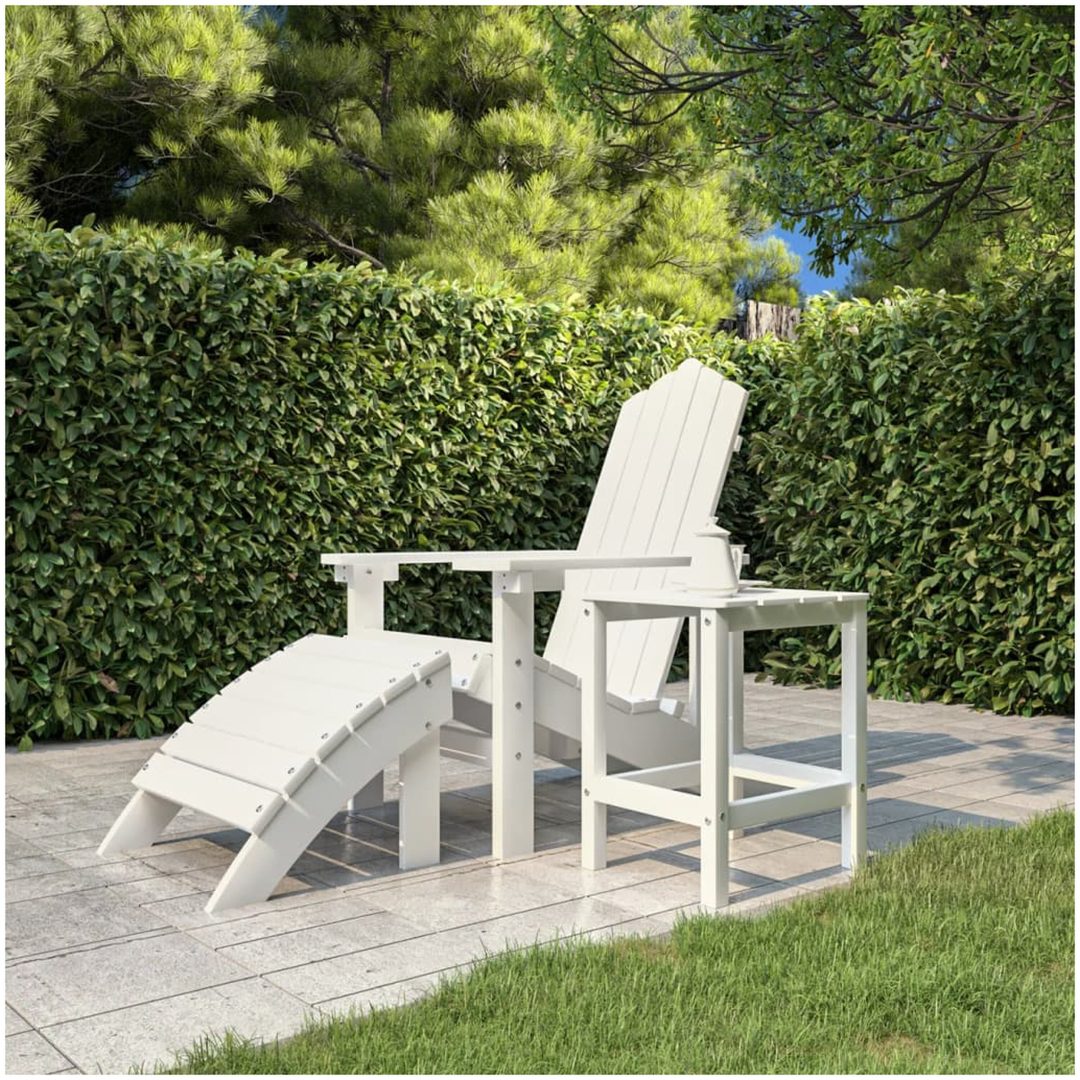Adirondack bord vit 38x38x46 cm HDPE vidaXL – bild 3