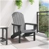 Adirondack stol Ljusgrå 74x82x91 cm HDPE vidaXL 74 x 82 x 92 cm – miniatyr 3