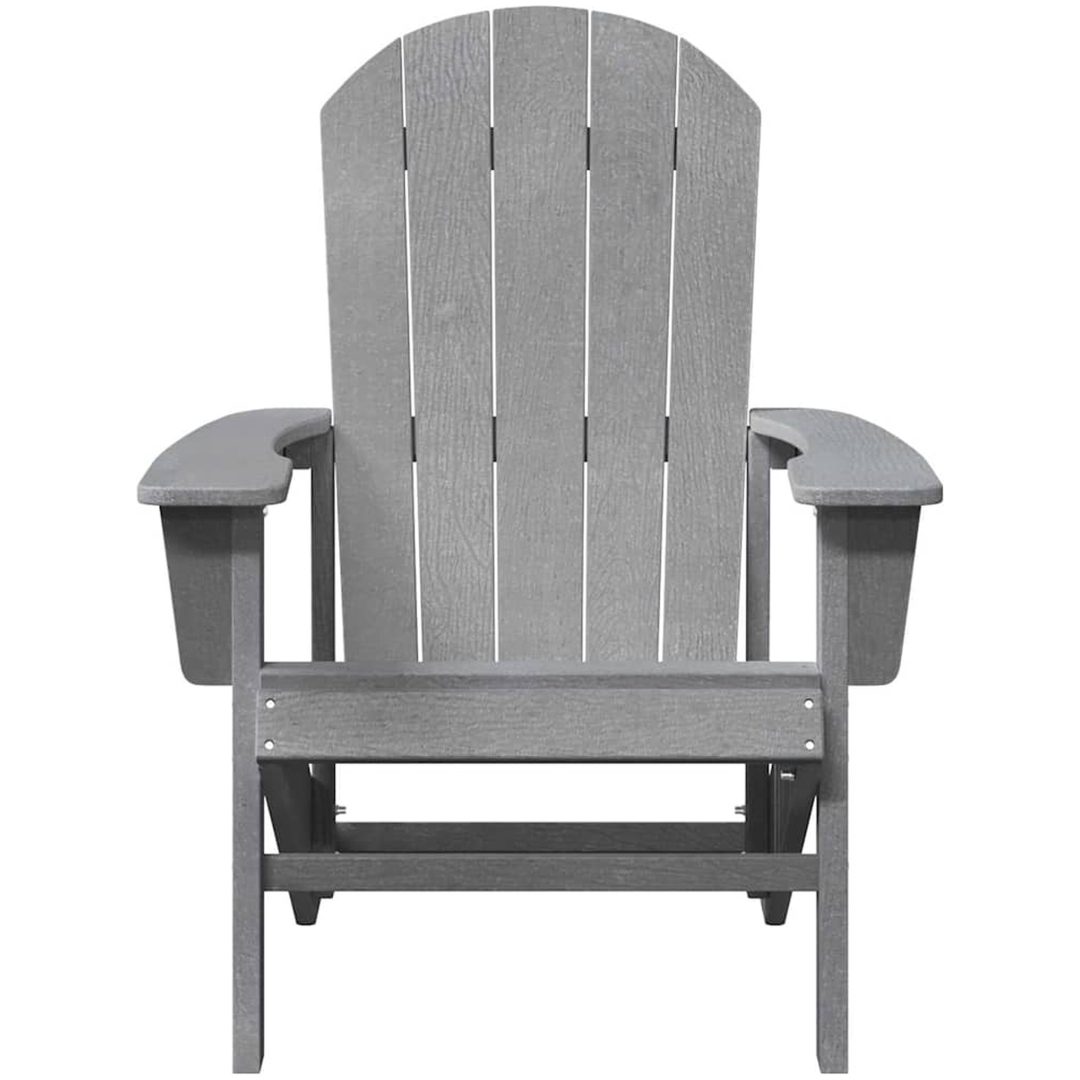 Adirondack stol Ljusgrå 74x82x91 cm HDPE vidaXL 74 x 82 x 92 cm – bild 4