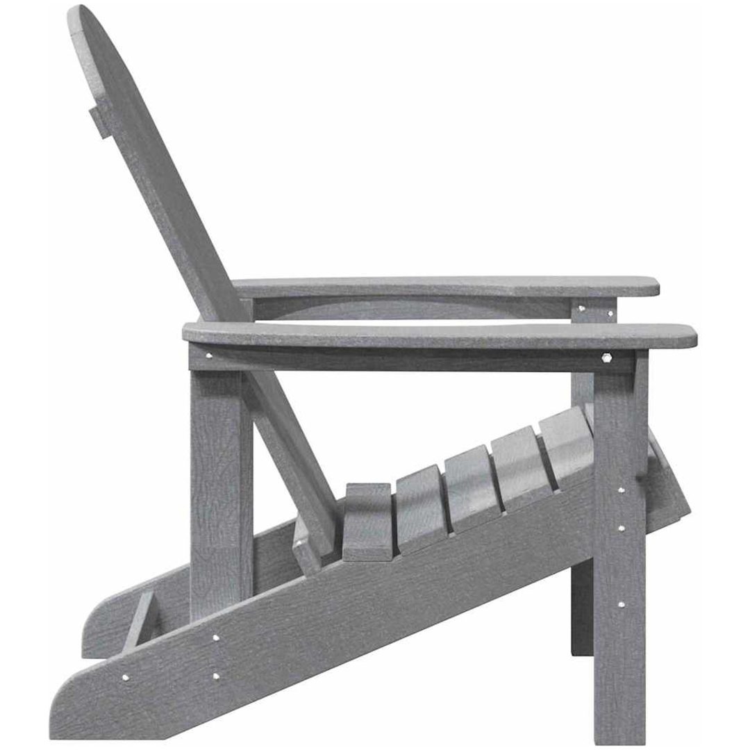 Adirondack stol Ljusgrå 74x82x91 cm HDPE vidaXL 74 x 82 x 92 cm – bild 5