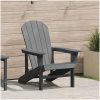 Adirondack stol Ljusgrå 74x82x91 cm HDPE vidaXL 74 x 82 x 92 cm – miniatyr 1
