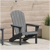 Adirondack stol Ljusgrå 74x82x91 cm HDPE vidaXL