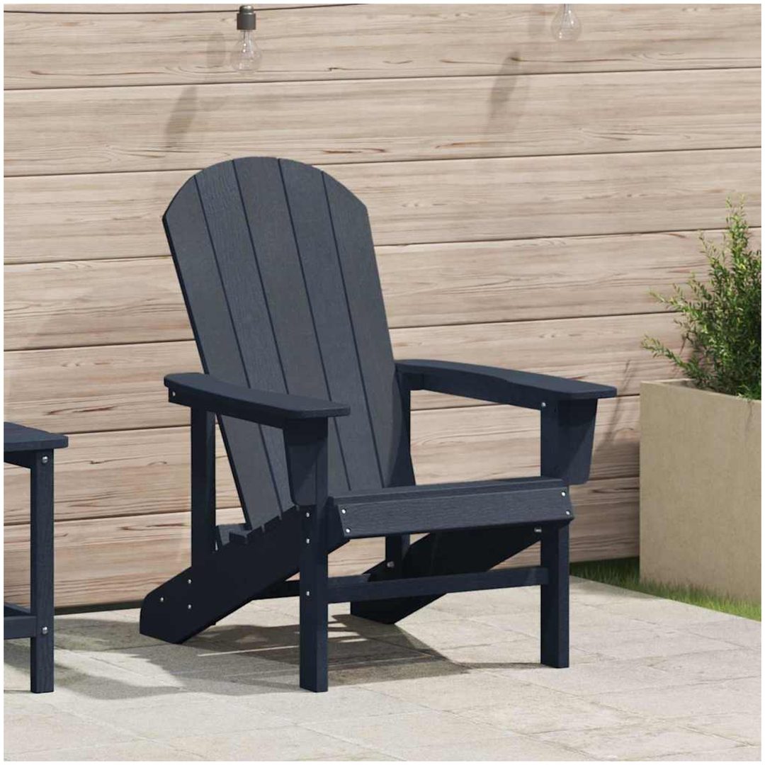 Adirondack-stol Marinblå 74x82x91 cm HDPE vidaXL 74 x 82 x 92 cm