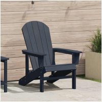 Adirondack-stol Marinblå 74x82x91 cm HDPE vidaXL