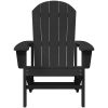 Adirondack Stol Svart 74x82x91 cm HDPE vidaXL 74 x 82 x 92 cm – miniatyr 4