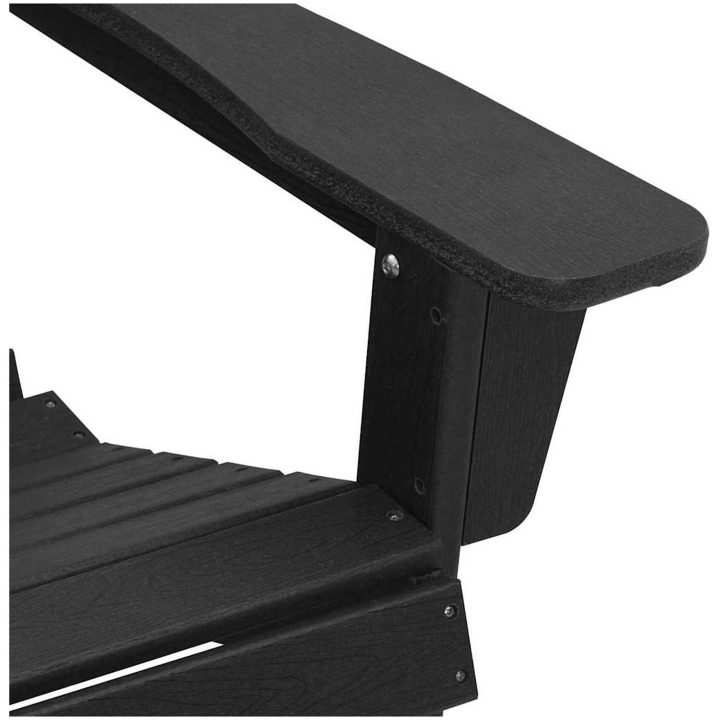 Adirondack Stol Svart 74x82x91 cm HDPE vidaXL 74 x 82 x 92 cm – bild 7