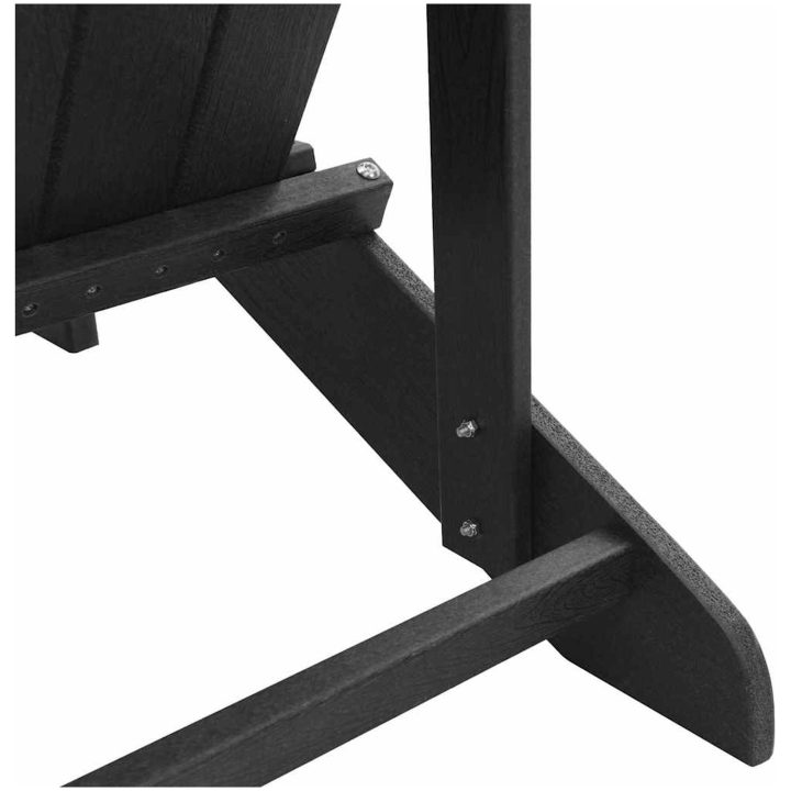 Adirondack Stol Svart 74x82x91 cm HDPE vidaXL 74 x 82 x 92 cm – bild 8