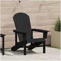 Adirondack Stol Svart 74x82x91 cm HDPE vidaXL