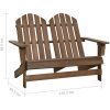 Adirondackstol 2-sits massivt granträ brun vidaXL – miniatyr 6