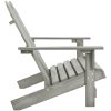 Adirondackstol 2-sits massivt granträ grå vidaXL – miniatyr 3