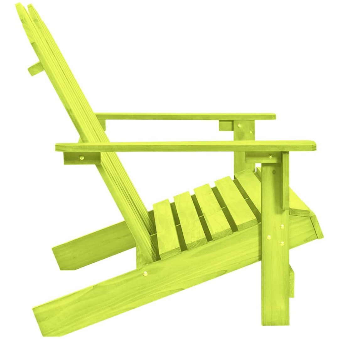 Adirondackstol 2-sits massivt granträ grön vidaXL – bild 3