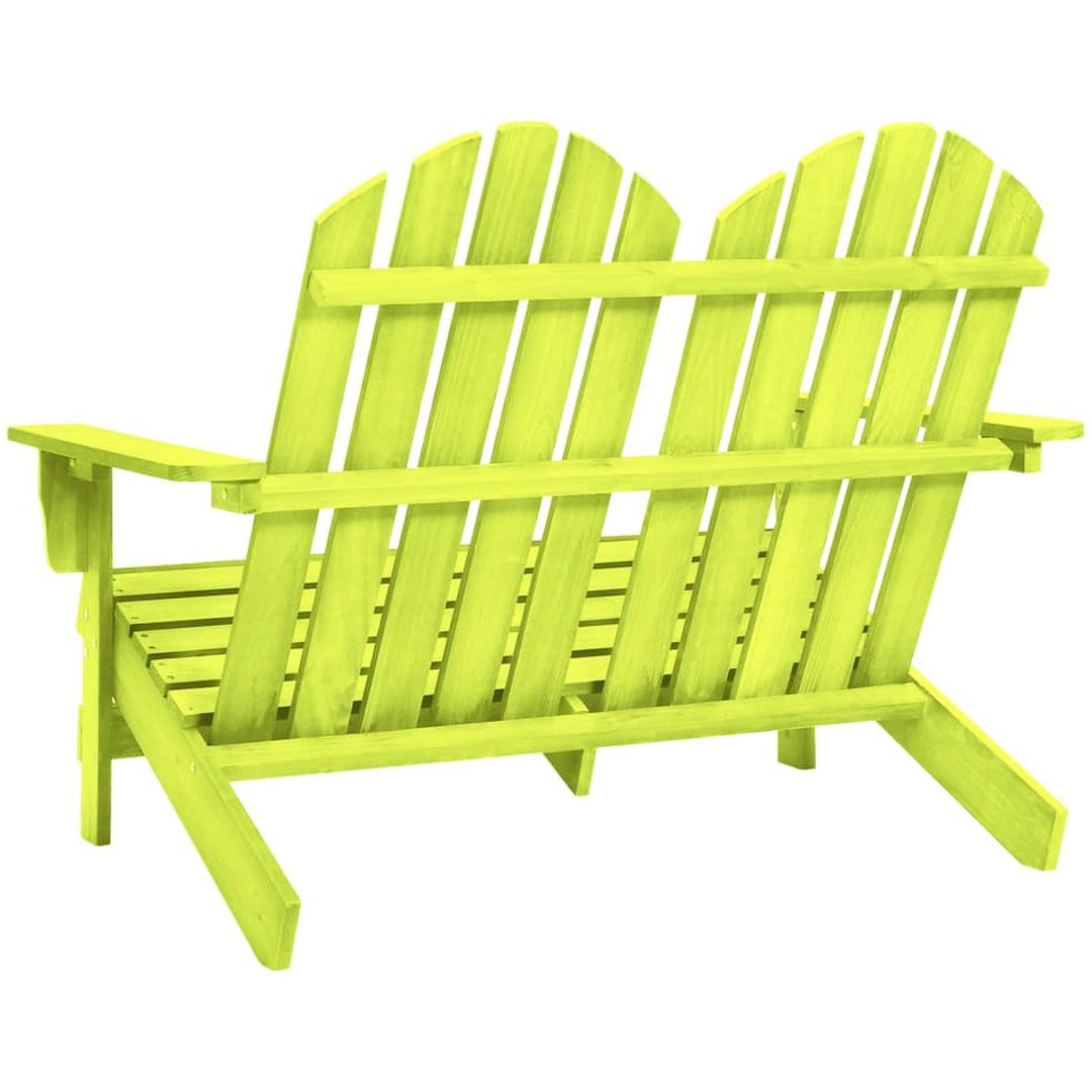 Adirondackstol 2-sits massivt granträ grön vidaXL – bild 4