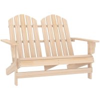 Adirondackstol 2-sits massivt granträ vidaXL