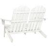 Adirondackstol 2-sits massivt granträ vit vidaXL – miniatyr 4