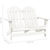 Adirondackstol 2-sits massivt granträ vit vidaXL – miniatyr 6