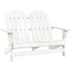 Adirondackstol 2-sits massivt granträ vit vidaXL – miniatyr 1