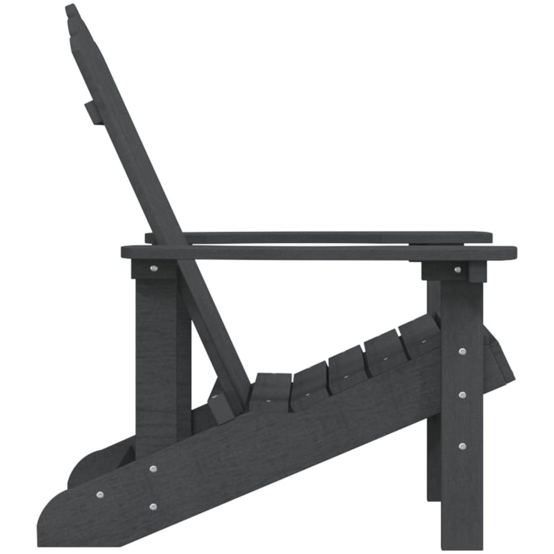 Adirondackstol HDPE antracit vidaXL – bild 4