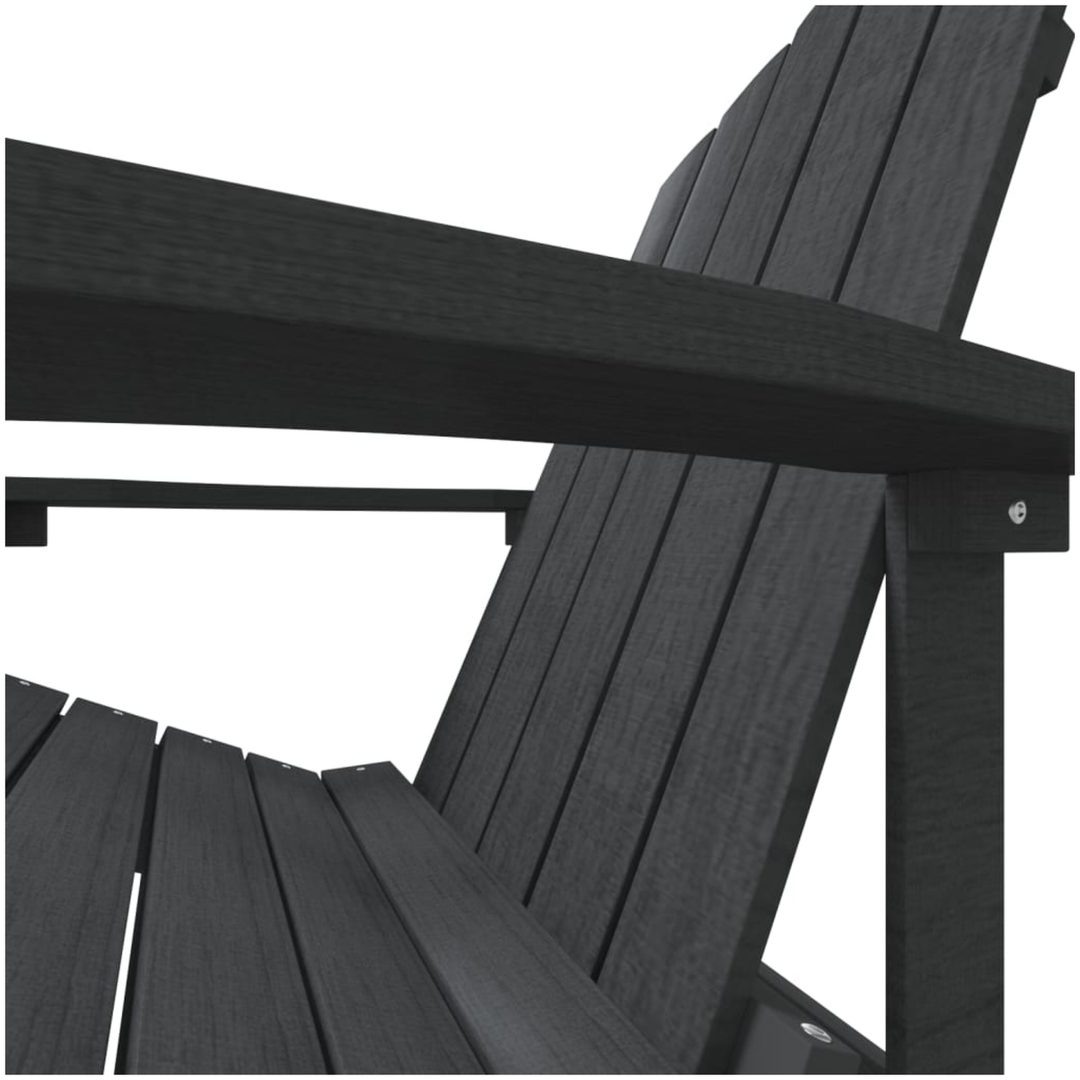 Adirondackstol HDPE antracit vidaXL – bild 6