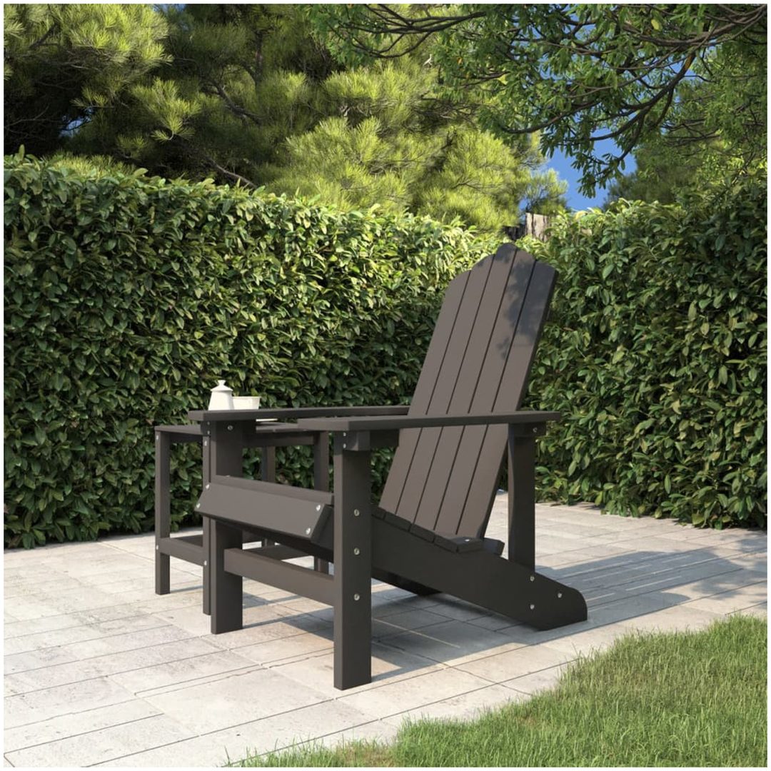 Adirondackstol HDPE antracit vidaXL