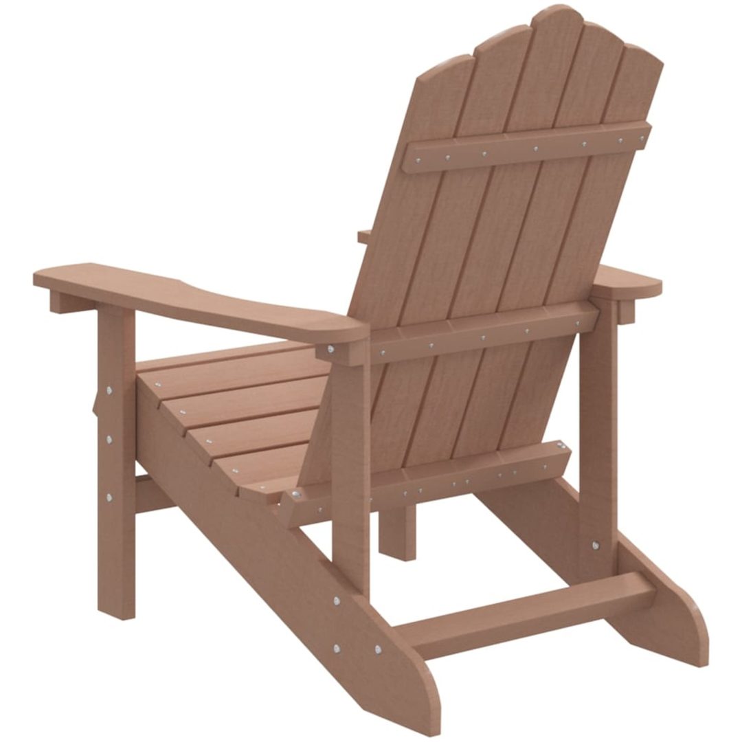 Adirondackstol HDPE brun vidaXL – bild 5