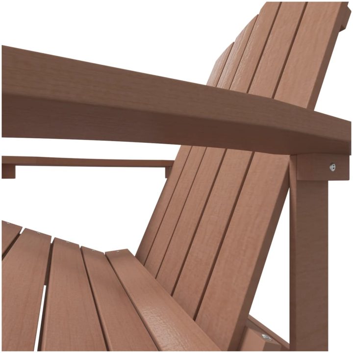Adirondackstol HDPE brun vidaXL – bild 6