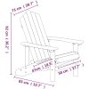 Adirondackstol HDPE brun vidaXL – miniatyr 7