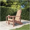 Adirondackstol HDPE brun vidaXL – miniatyr 1
