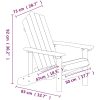 Adirondackstol HDPE vit vidaXL – miniatyr 7