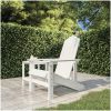 Adirondackstol HDPE vit vidaXL – miniatyr 1