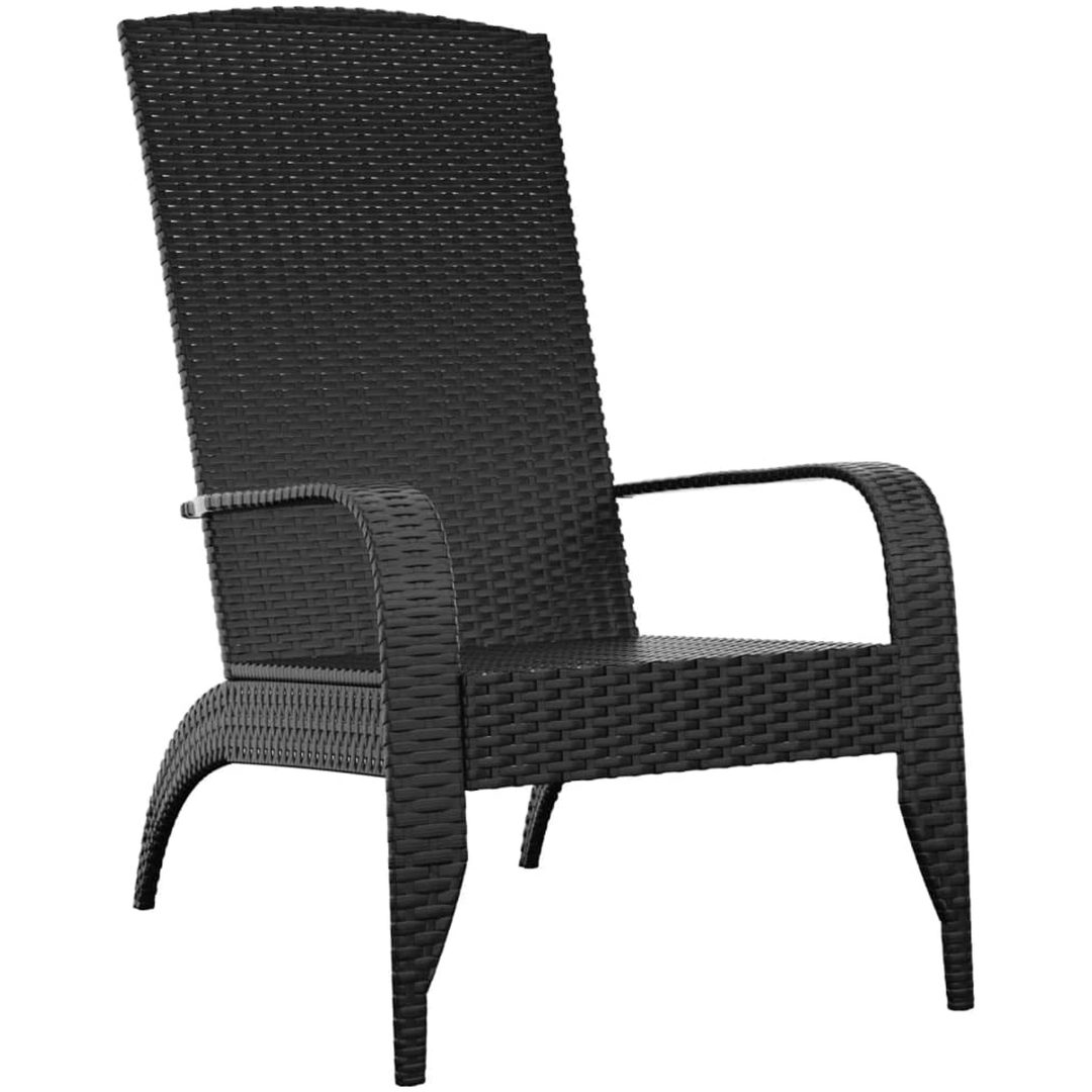 Adirondackstol konstrotting svart vidaXL – bild 2