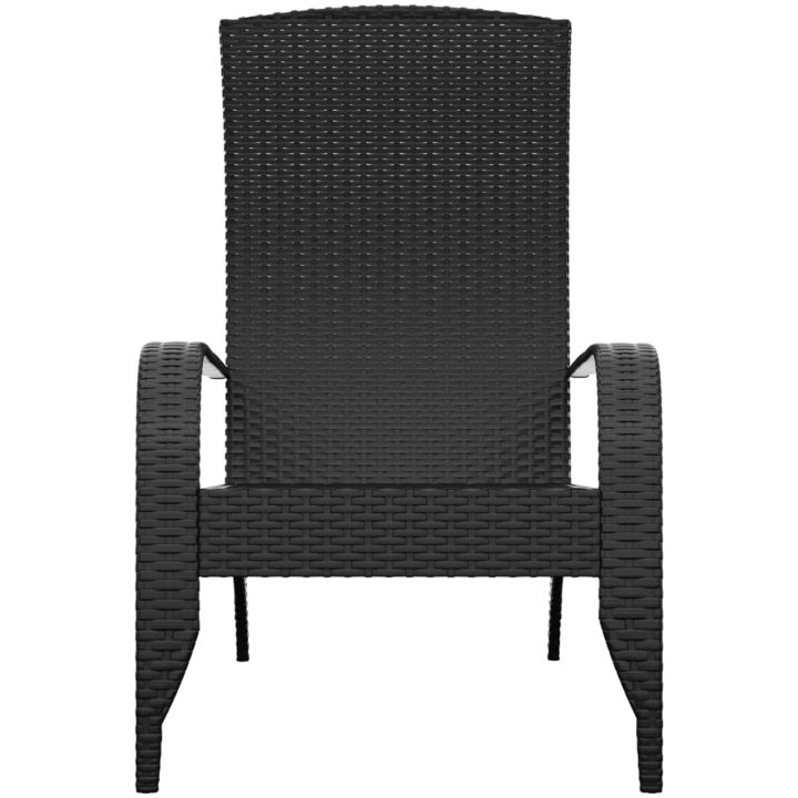 Adirondackstol konstrotting svart vidaXL – bild 3