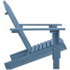 Adirondackstol massivt granträ blå vidaXL – miniatyr 3