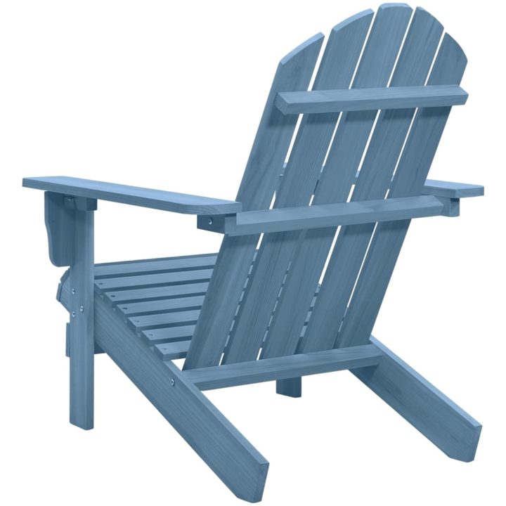 Adirondackstol massivt granträ blå vidaXL – bild 4