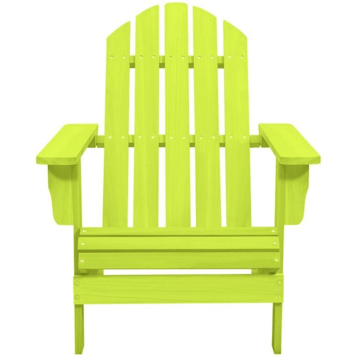 Adirondackstol massivt granträ grön vidaXL – bild 2