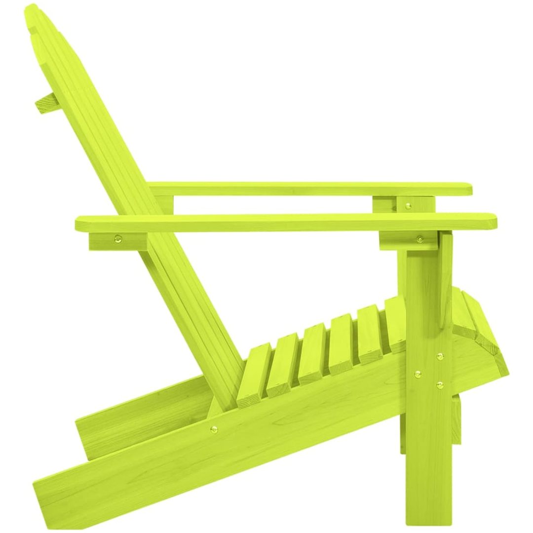 Adirondackstol massivt granträ grön vidaXL – bild 3