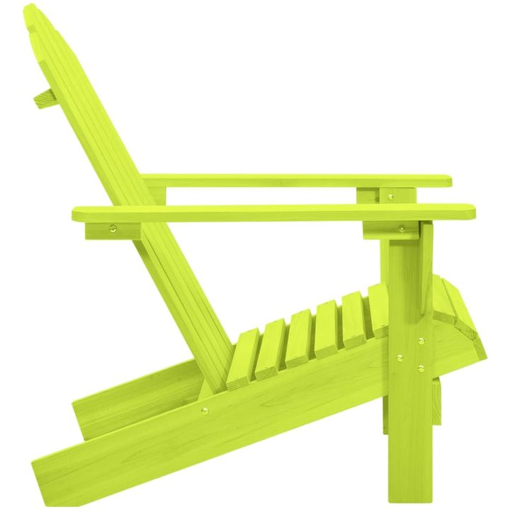 Adirondackstol massivt granträ grön vidaXL – bild 3