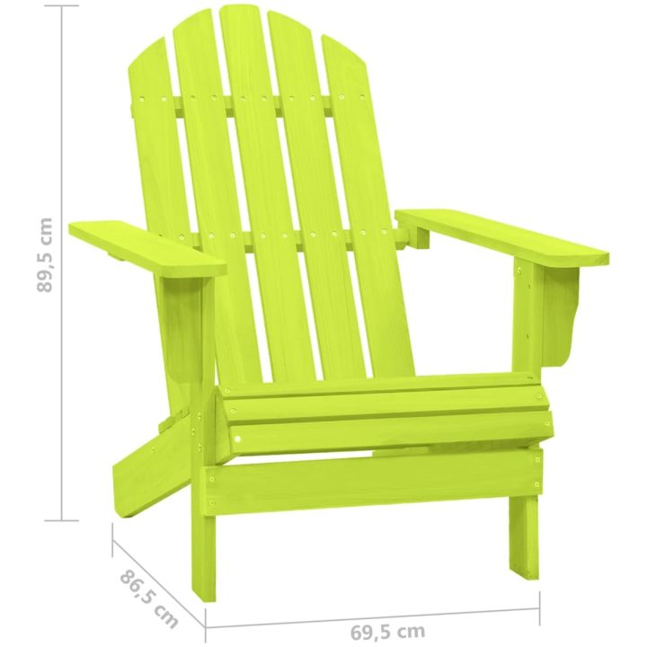 Adirondackstol massivt granträ grön vidaXL – bild 6