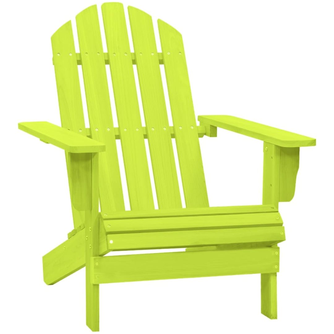 Adirondackstol massivt granträ grön vidaXL