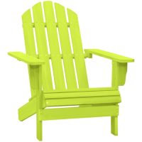 Adirondackstol massivt granträ grön vidaXL