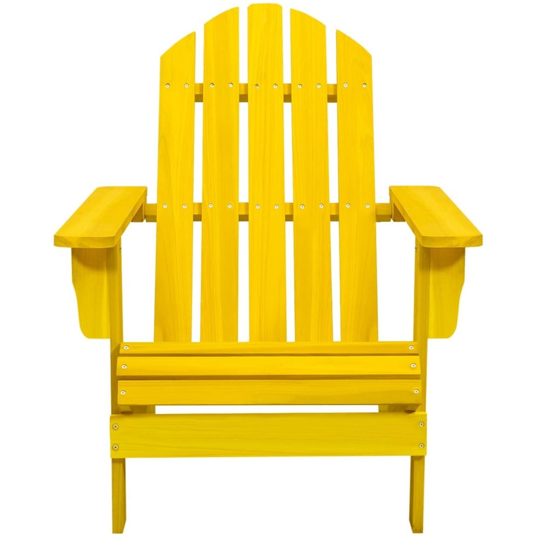 Adirondackstol massivt granträ gul vidaXL – bild 2