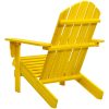 Adirondackstol massivt granträ gul vidaXL – miniatyr 4