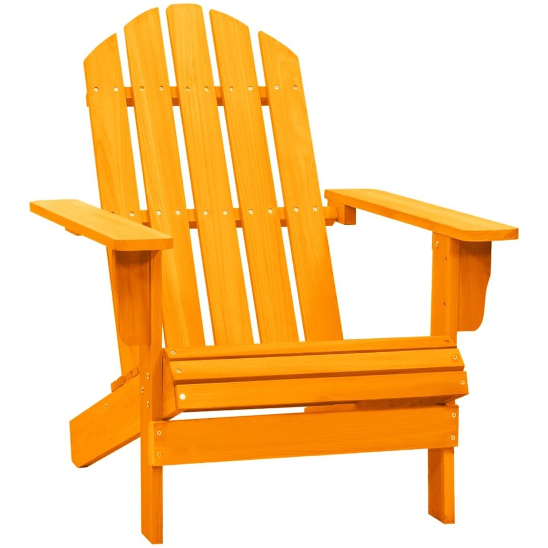 Adirondackstol massivt granträ orange vidaXL