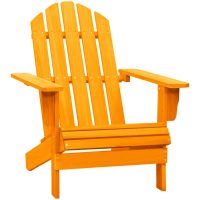 Adirondackstol massivt granträ orange vidaXL