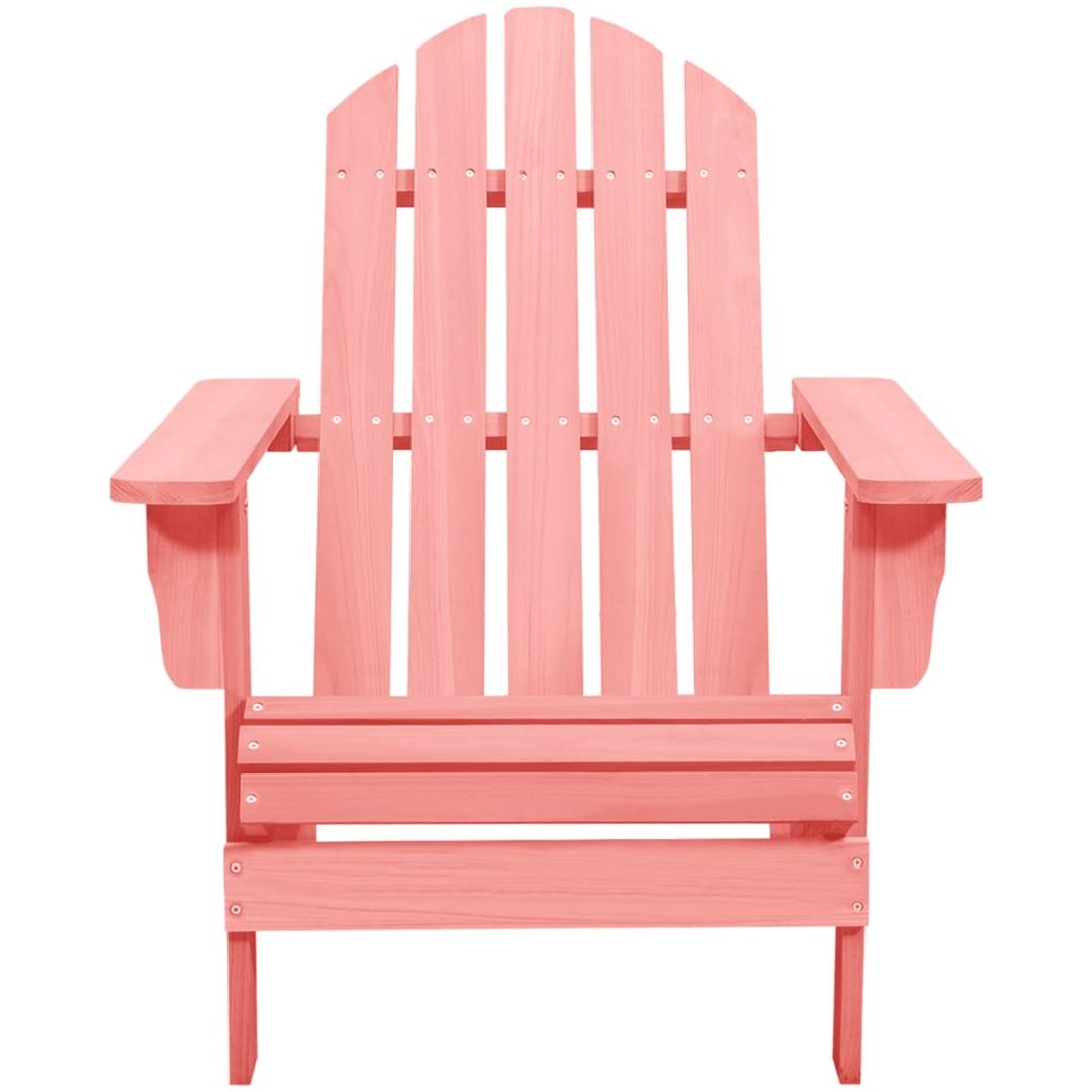 Adirondackstol massivt granträ rosa vidaXL – bild 2