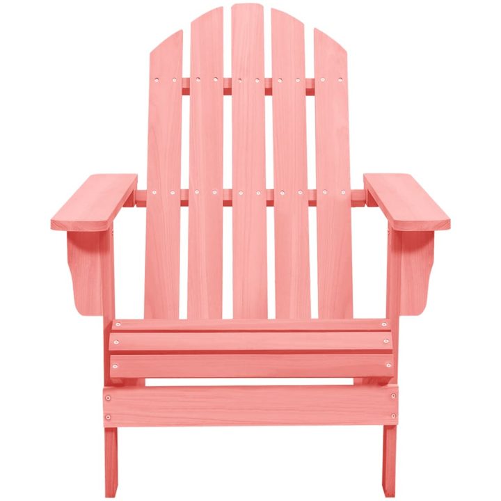 Adirondackstol massivt granträ rosa vidaXL – bild 2